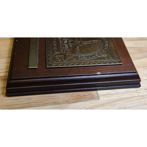 Liberty 1886-1986 Avon 1922 Statue of Liberty Brass Stamp Plaque-Collectable - Picture 5 of 7